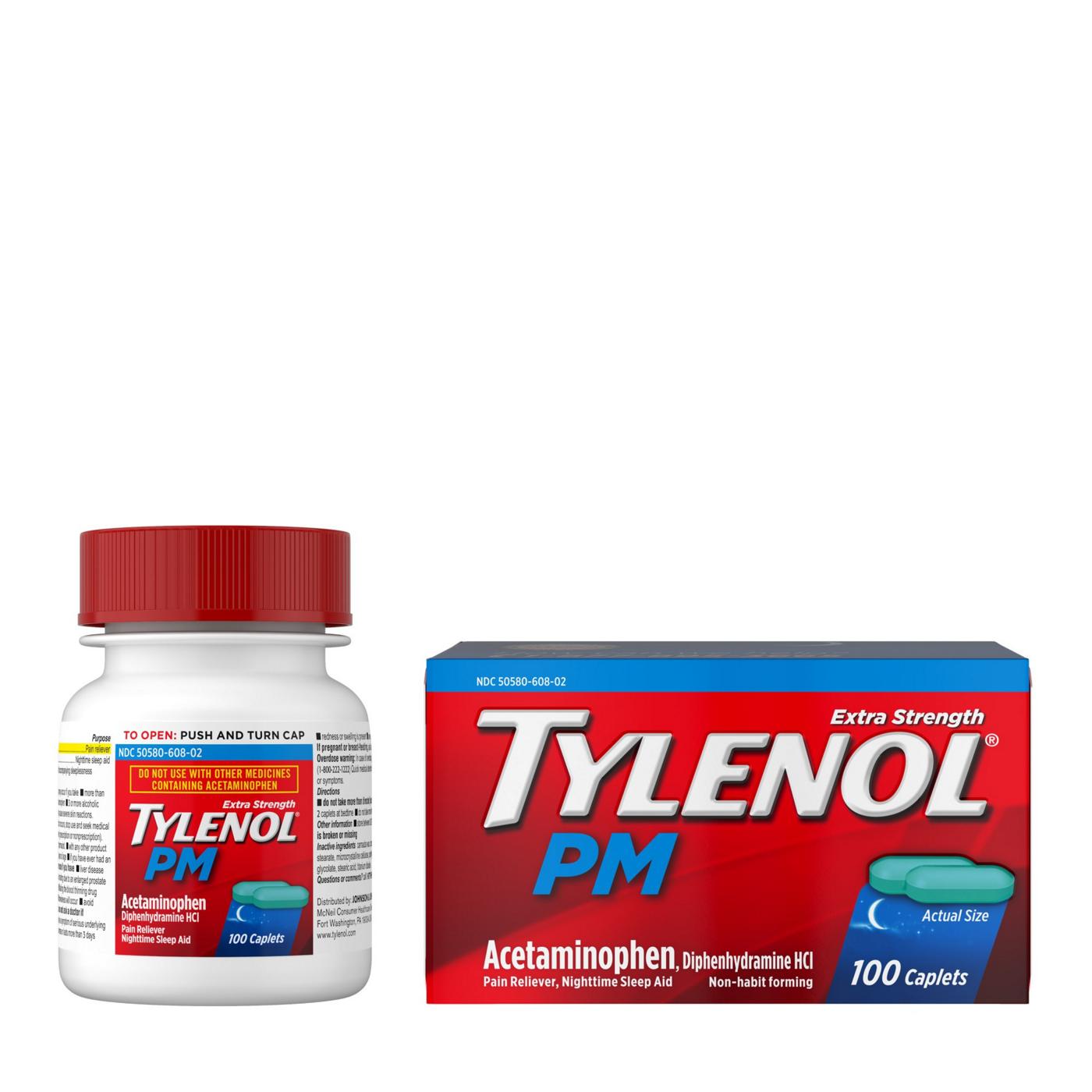 Tylenol PM Extra Strength Caplets; image 8 of 8