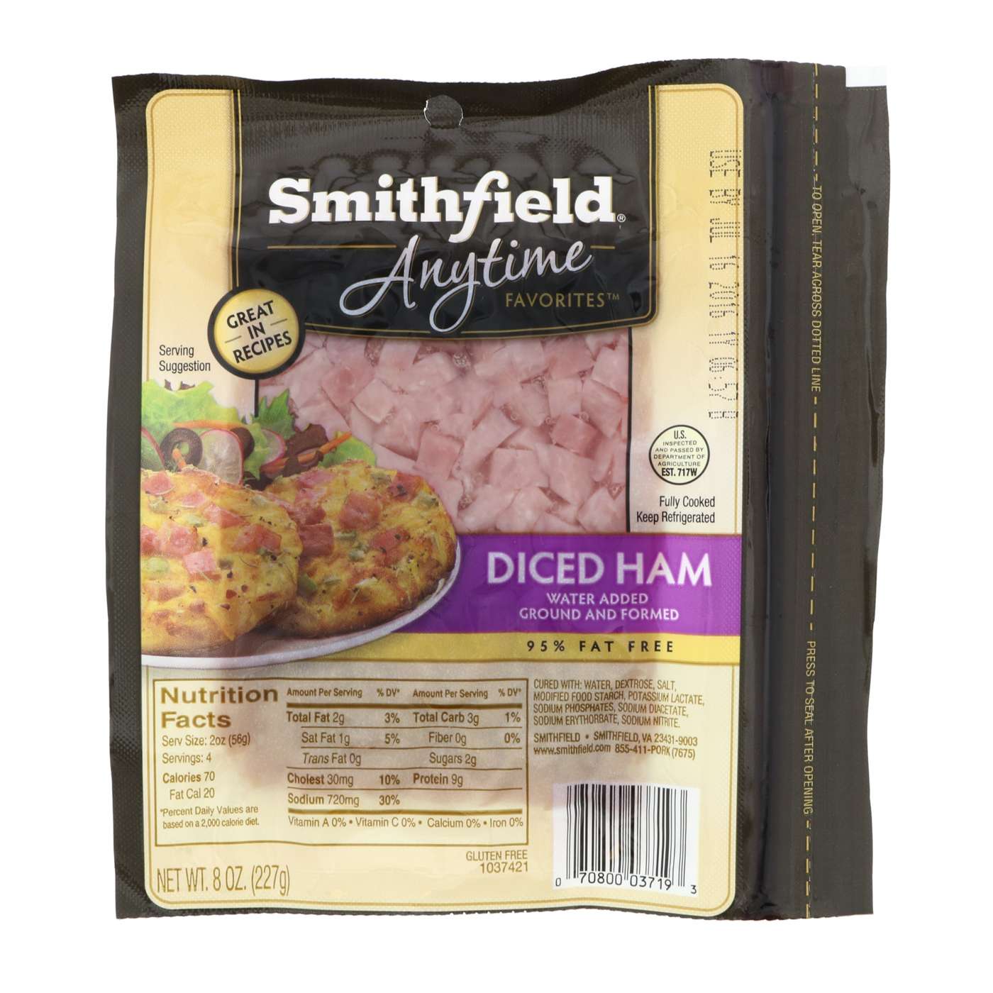 Smithfield Anytime Favorites Diced Ham Shop Pork at HEB
