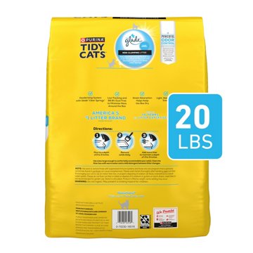 Tidy Cats Purina Non Clumping Glade Clear Springs Multi Cat Litter Odor Control Formula, 20 lb