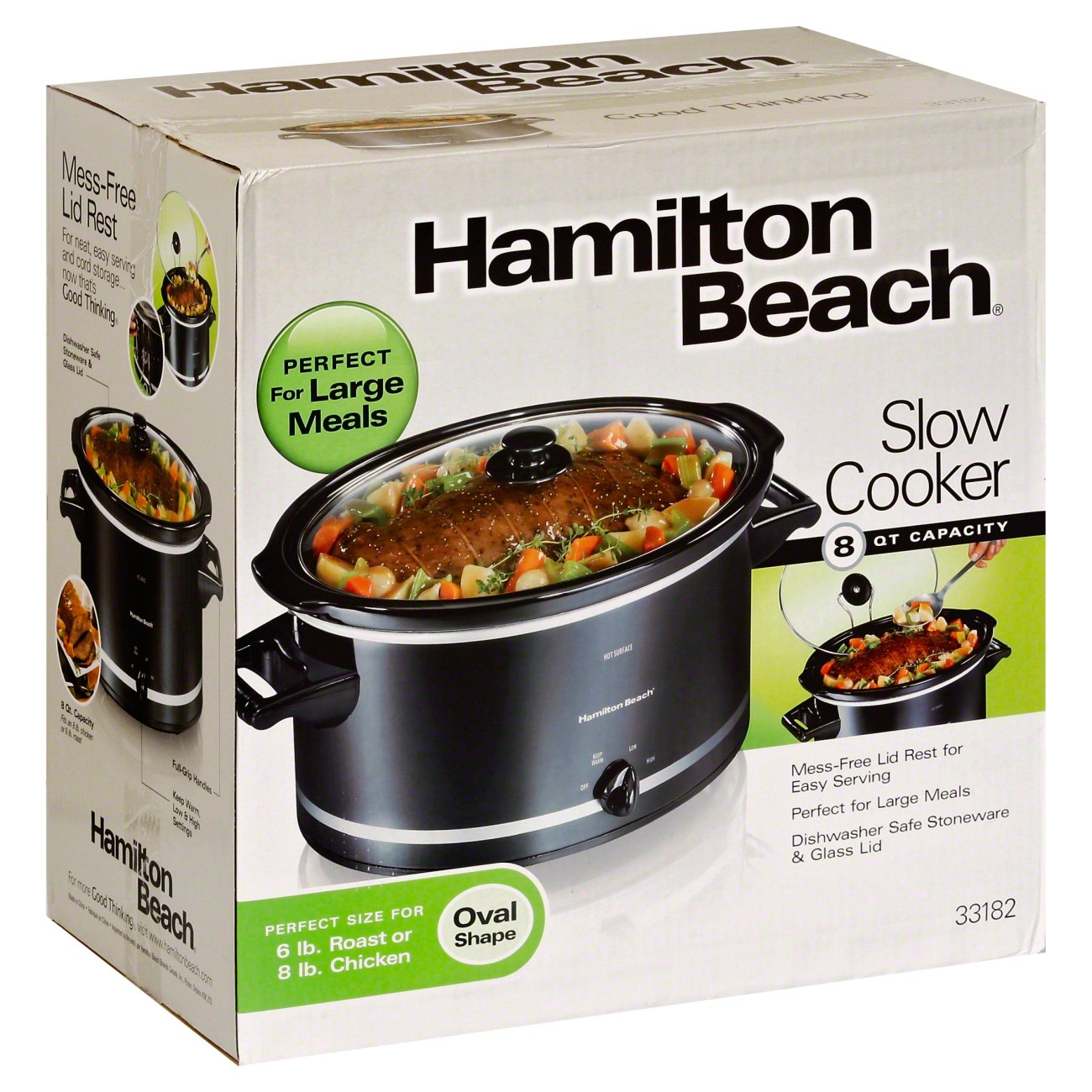 Hamilton Beach 8 Qt Slow Cooker Black - Shop Cookers & Roasters At H-e-b