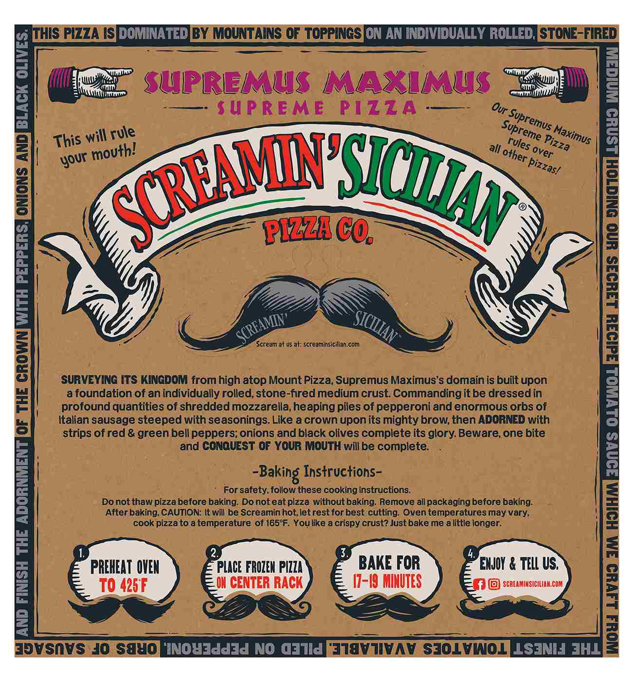 Screamin' Sicilian Supremus Maximus Supreme Pizza; image 2 of 8
