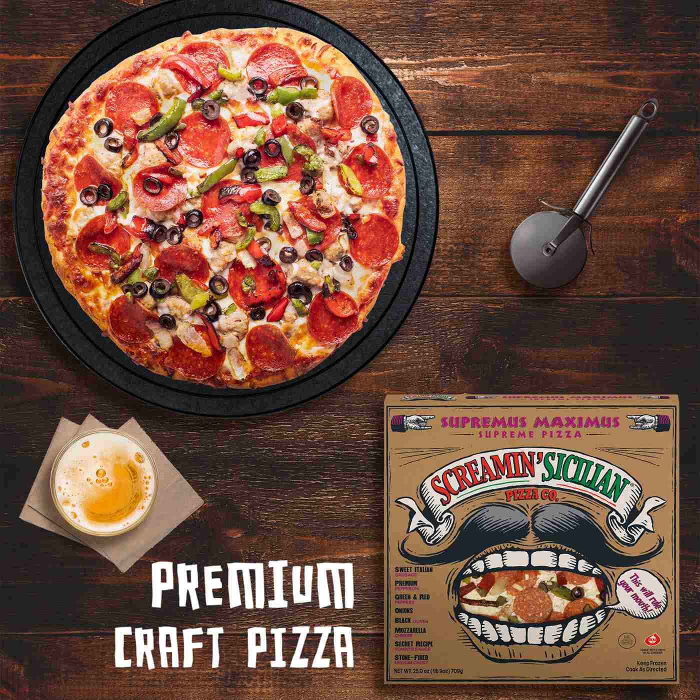 Screamin' Sicilian Supremus Maximus Supreme Pizza; image 7 of 8