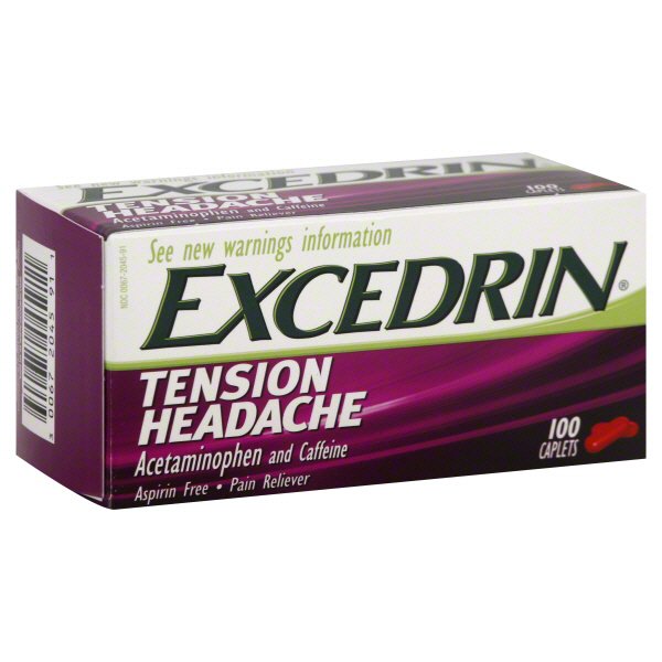Excedrin Tension Headache Relief Caplets Without Aspirin Shop Pain