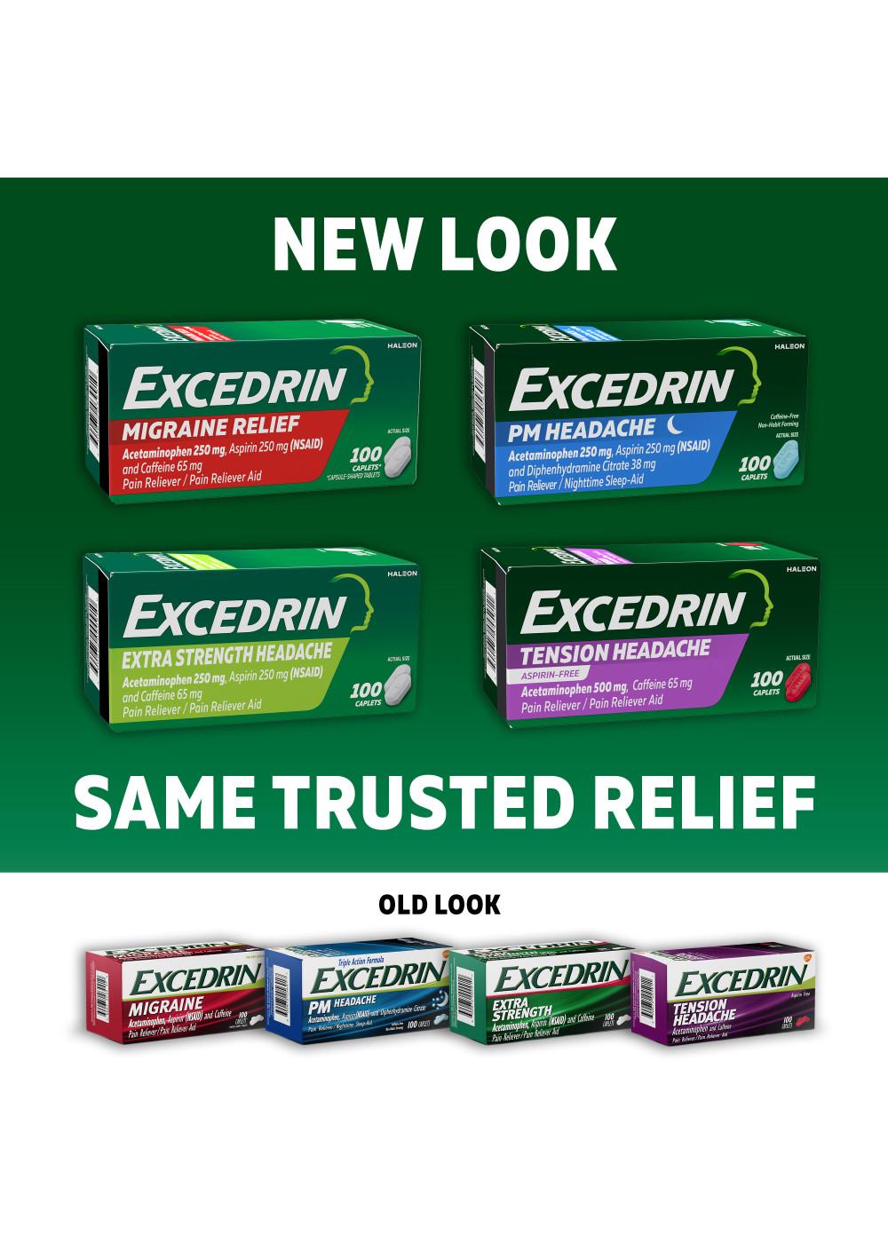 Excedrin Tension Headache Relief Caplets Without Aspirin; image 6 of 9