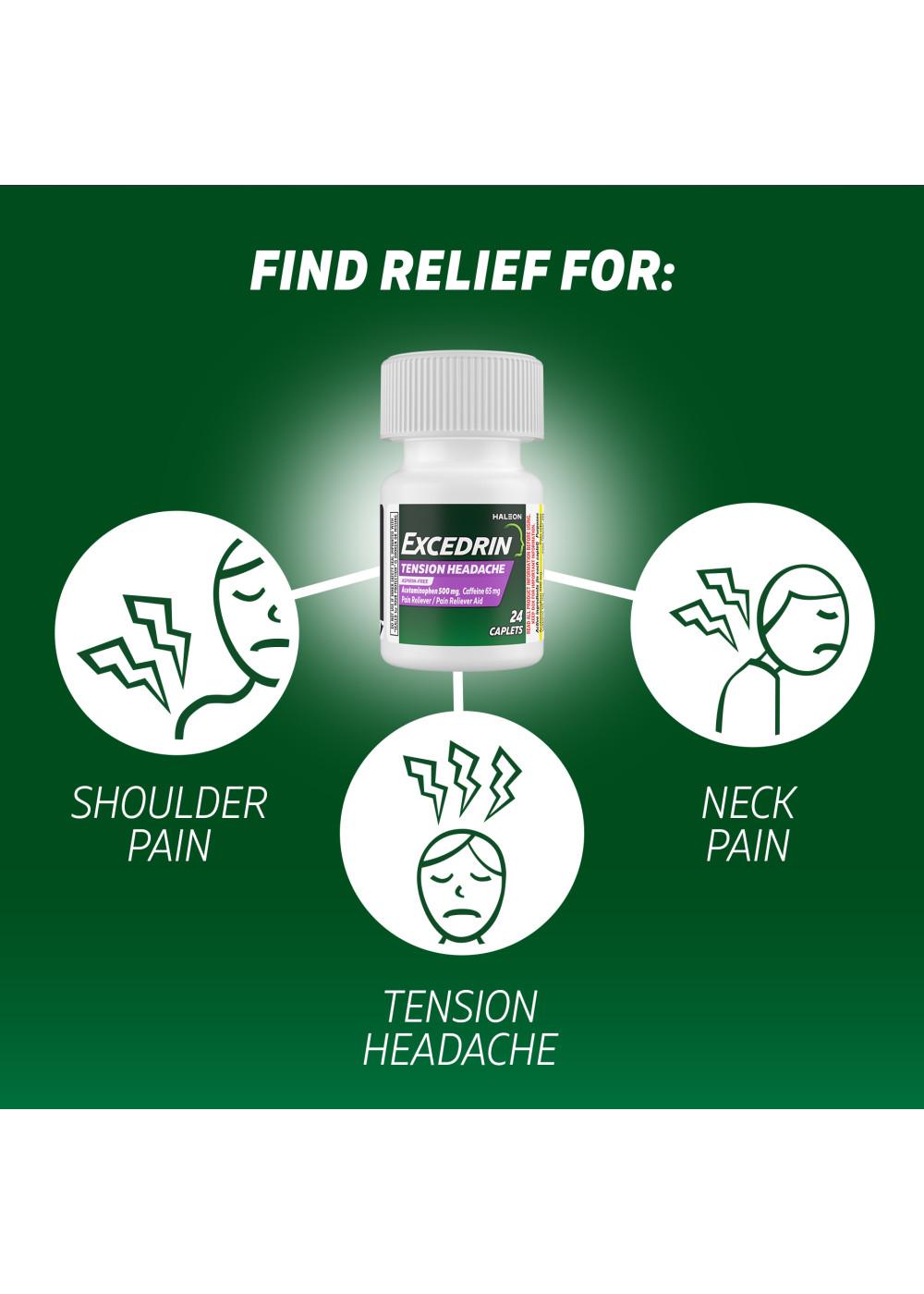 Excedrin Tension Headache Relief Caplets Without Aspirin Shop Pain