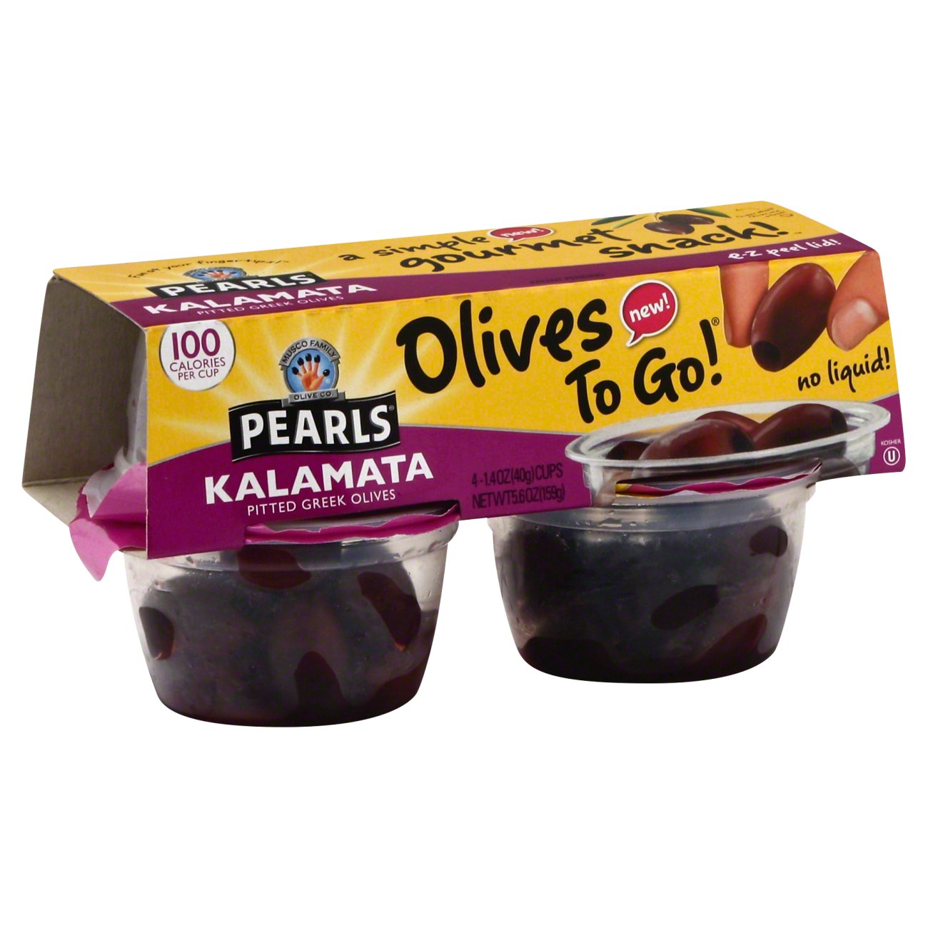 Musco Family Olive Co. Pearls Kalamata Pitted Greek Olives To Go! Cups