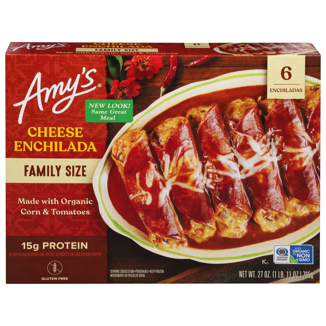 Amy's Cheese Enchilada Family Size - Shop Entrees & Sides At H-E-B