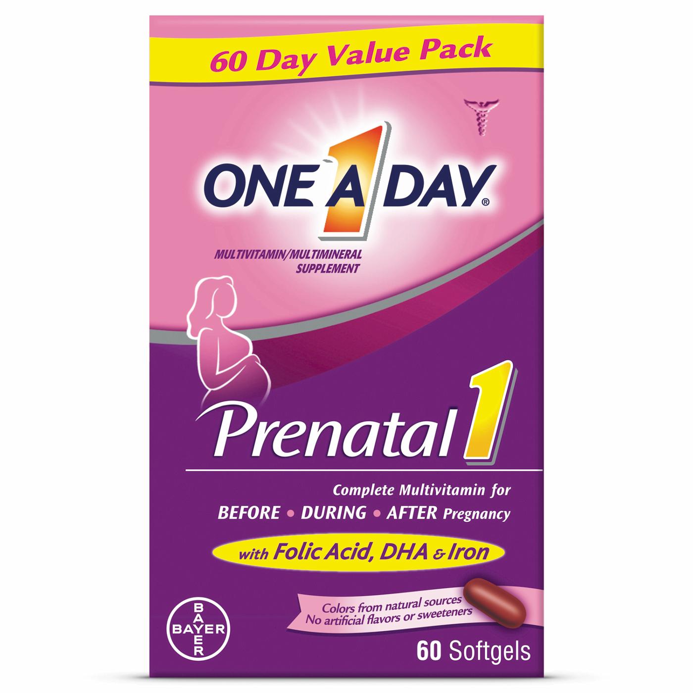 One A Day Prenatal 1 Complete Multivitamin Softgels; image 1 of 9