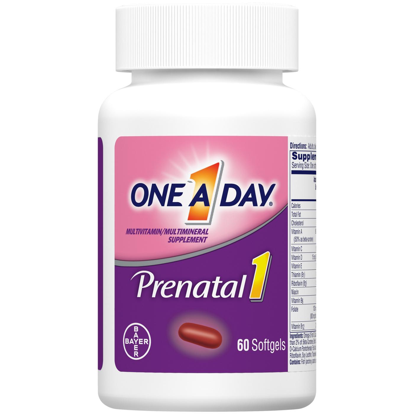 One A Day Prenatal 1 Complete Multivitamin Softgels; image 3 of 9