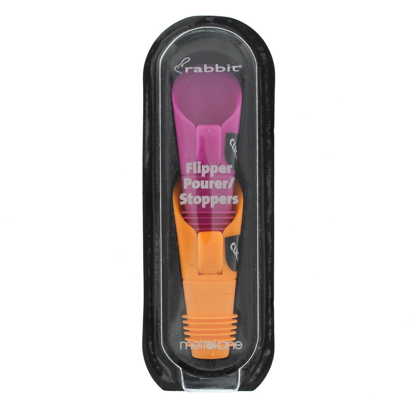 Metrokane Rabbit 2 Piece Flipper Pourer/Stopper Assorted Colors; image 4 of 12