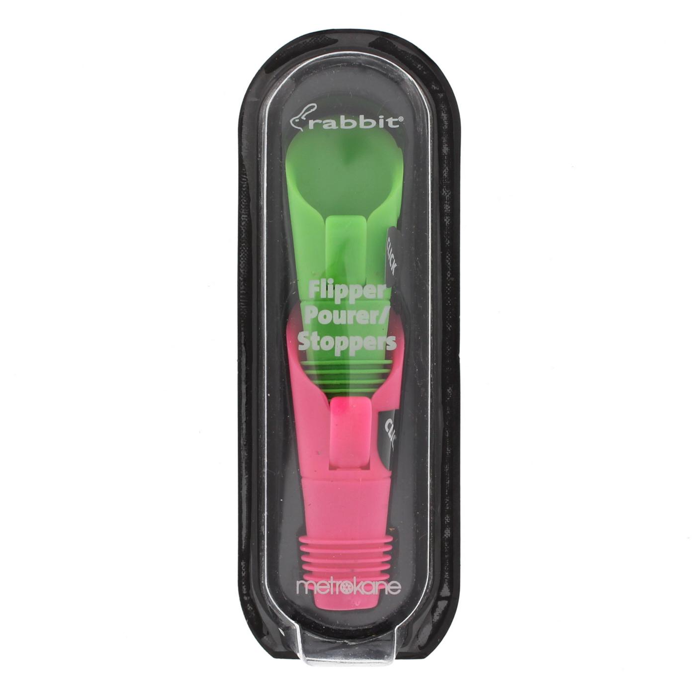 Metrokane Rabbit 2 Piece Flipper Pourer/Stopper Assorted Colors; image 11 of 12