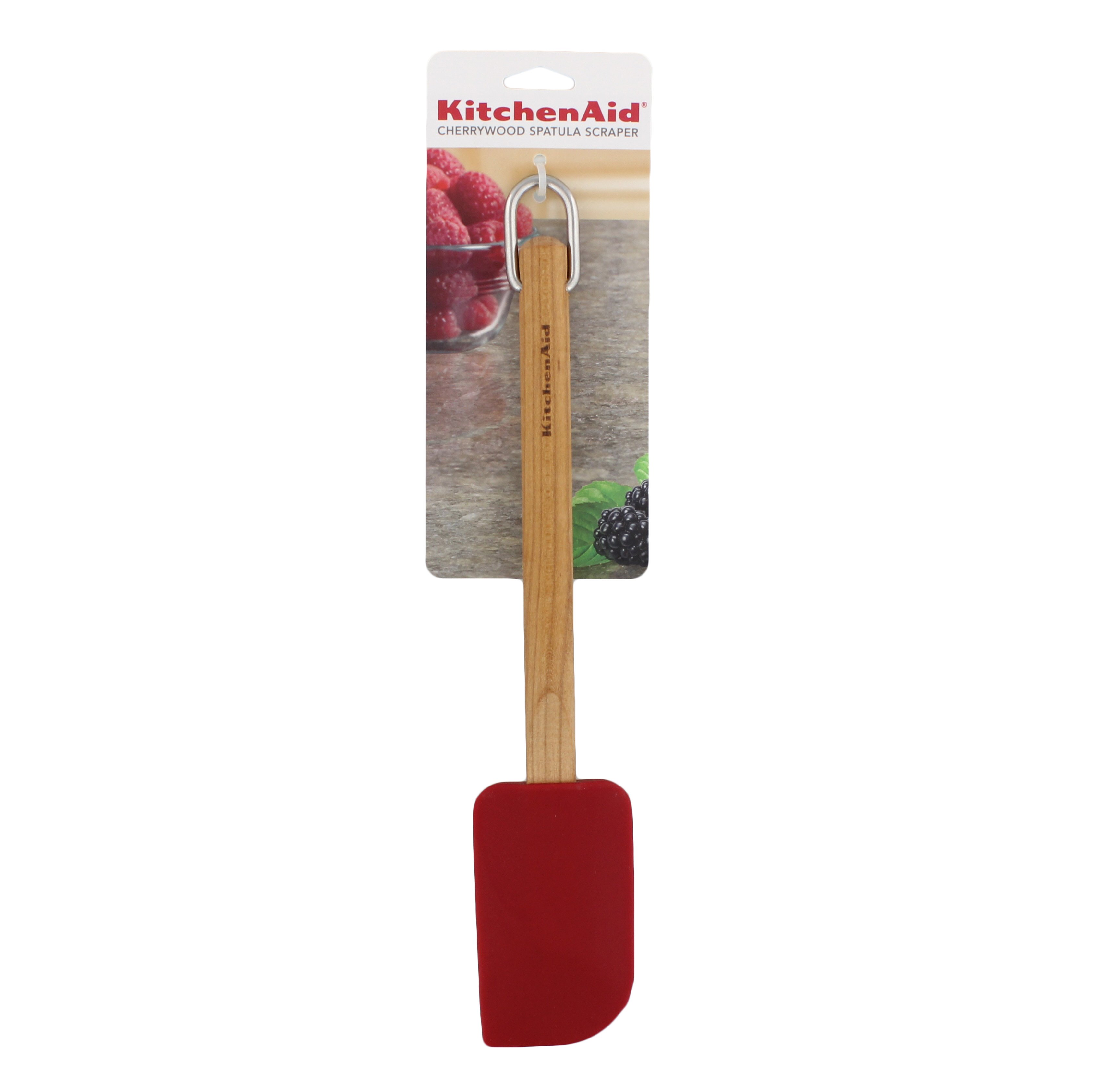 KitchenAid Red Cherry Wood Spatula Scraper Shop Kitchen & Dining at HEB