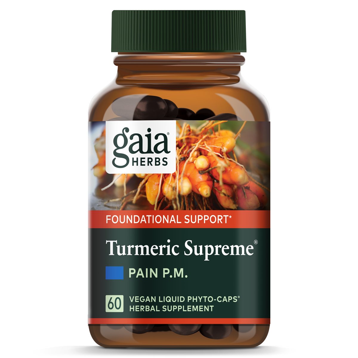 Gaia Herbs Curcumin Synergy Turmeric Supreme Pain PM Capsules Shop