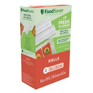 FoodSaver Vacuum Seal Rolls, 2 Pk, 8"