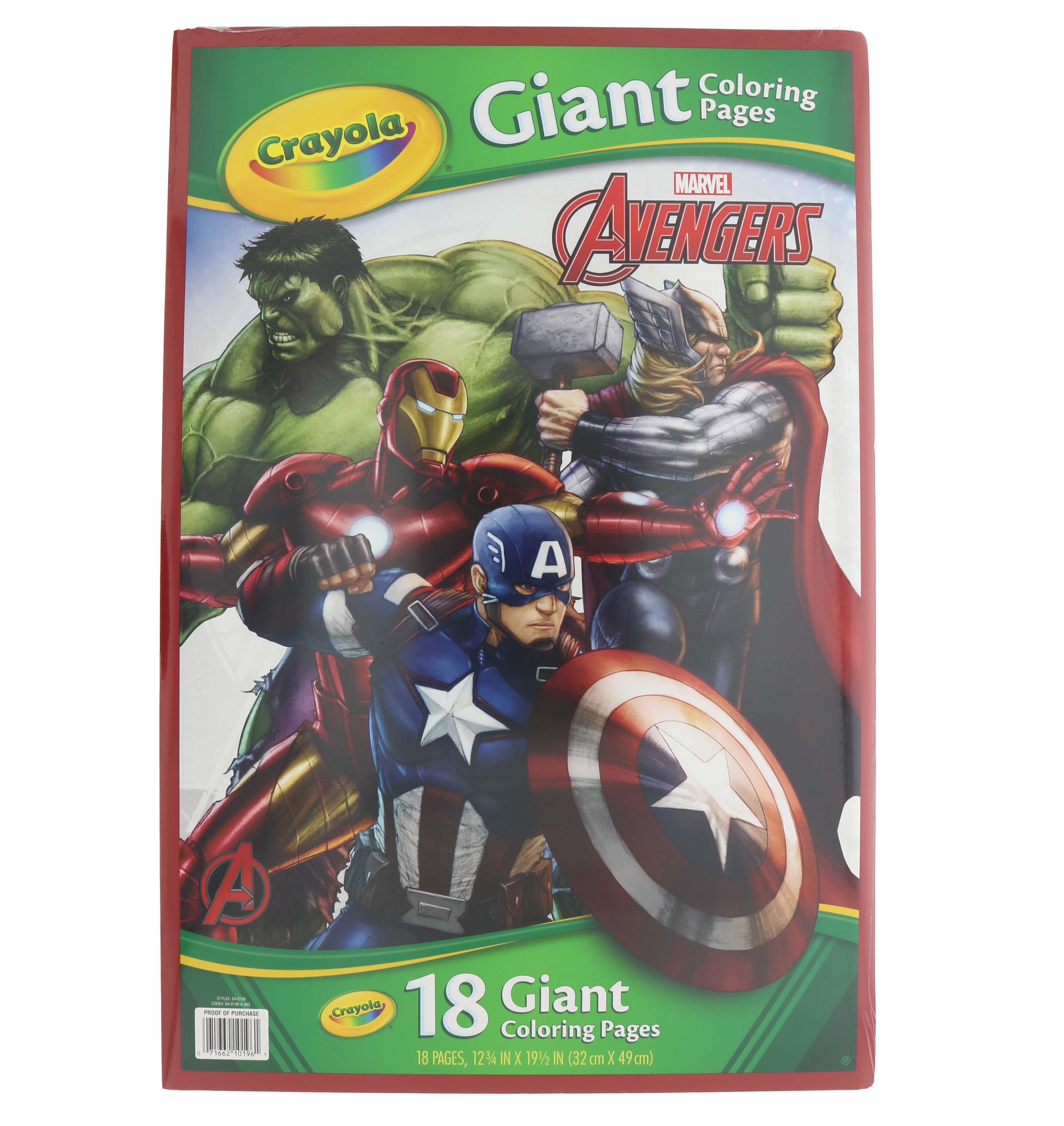 crayola giant coloring pages avengers