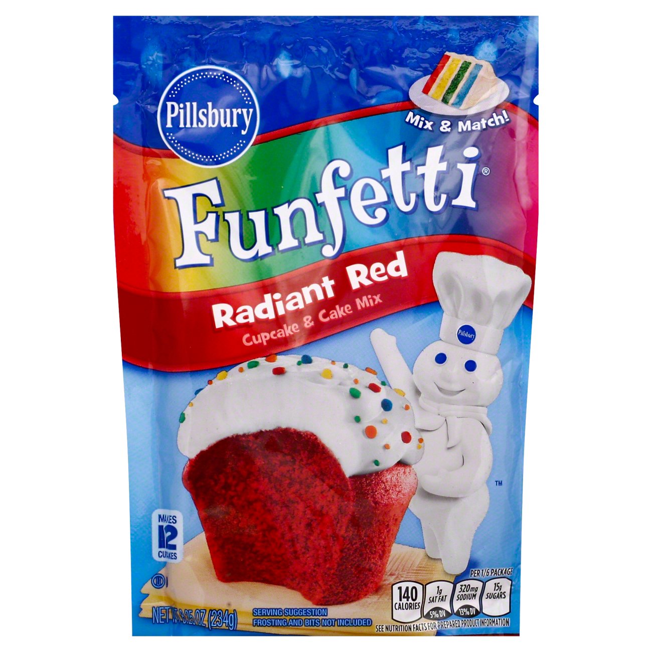 Pillsbury Funfetti Radiant Red Cupcake & Cake Mix Shop Baking mixes