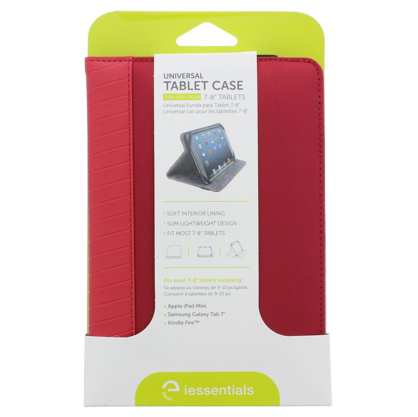 I Essentials Universal Folio Red 7 to 8 inch Tablet Case; image 1 of 2