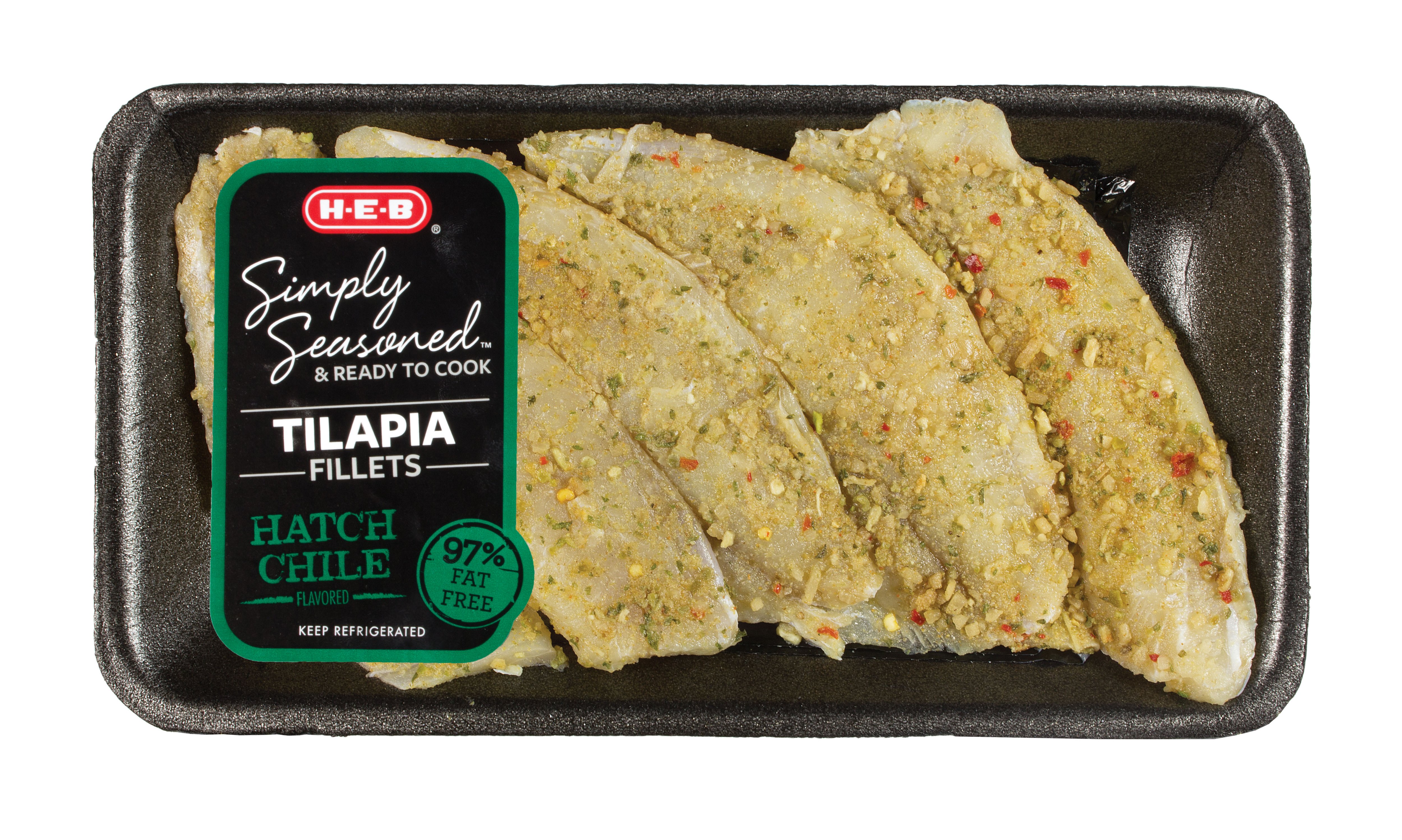 HEB Fish Market Tilapia Fillets With Lemon Pepper Seasoning Shop