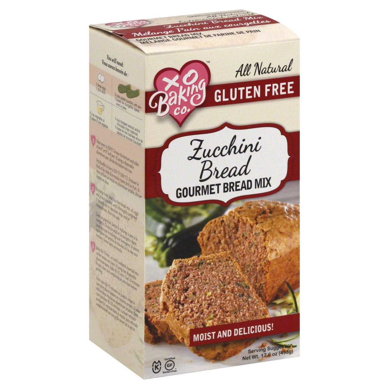 XO Baking Co. Gluten Free Zuccini Bread Mix Shop Baking Mixes at HEB
