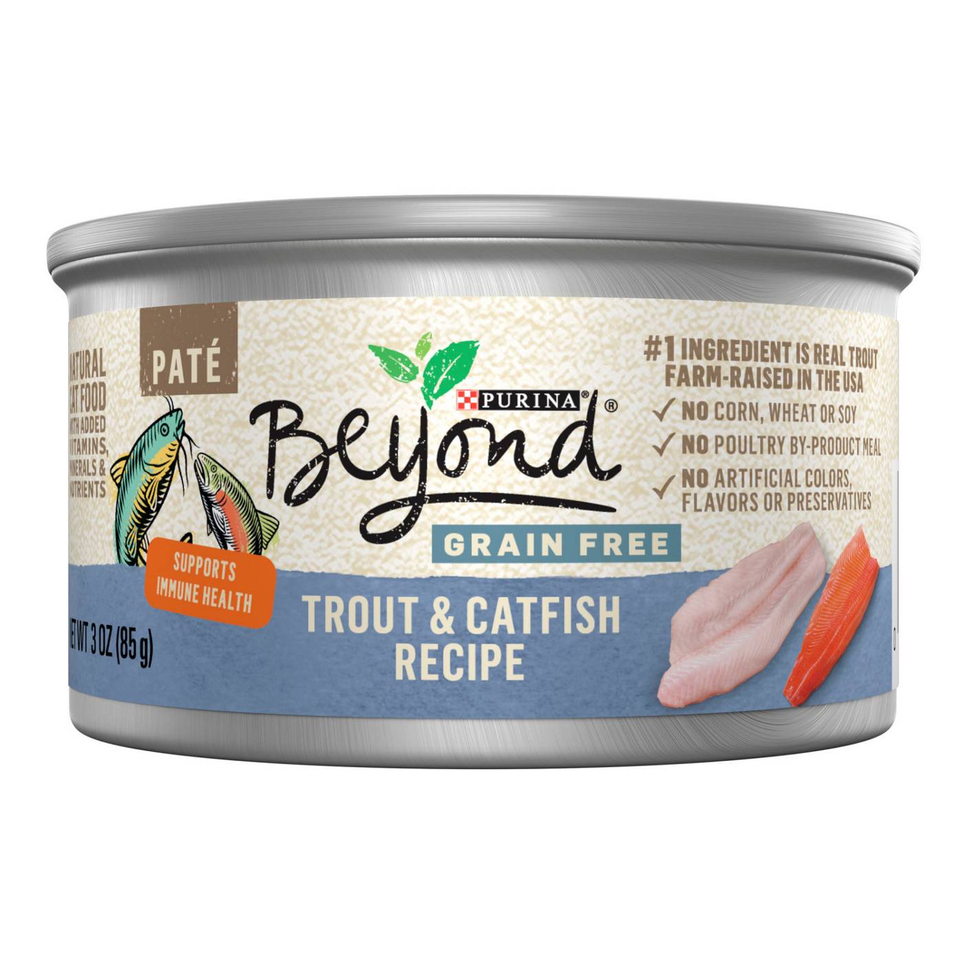 Beyond Purina Beyond Grain Free Wet Cat Food Trout and Catfish Recipe Pate Cat Food; image 1 of 7