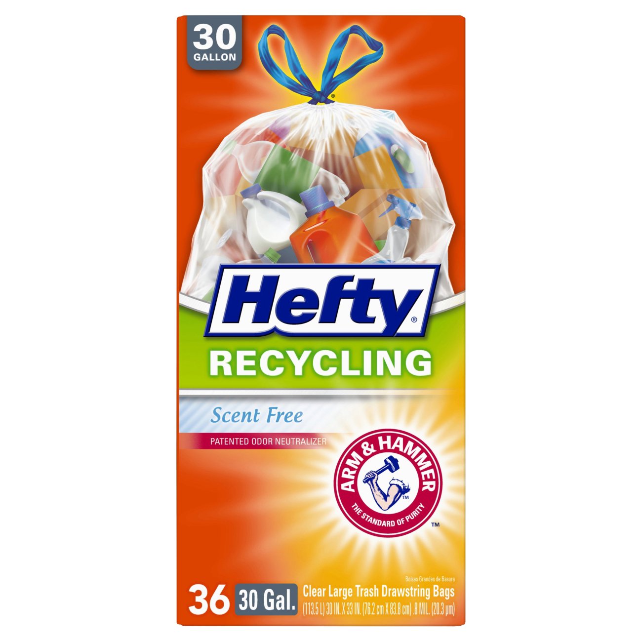 Field & Future by H-E-B Clear 30-Gallon Bags for Recyclables