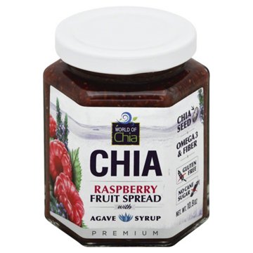 World of Chia Raspberry Fruit Spread, 10.9 oz