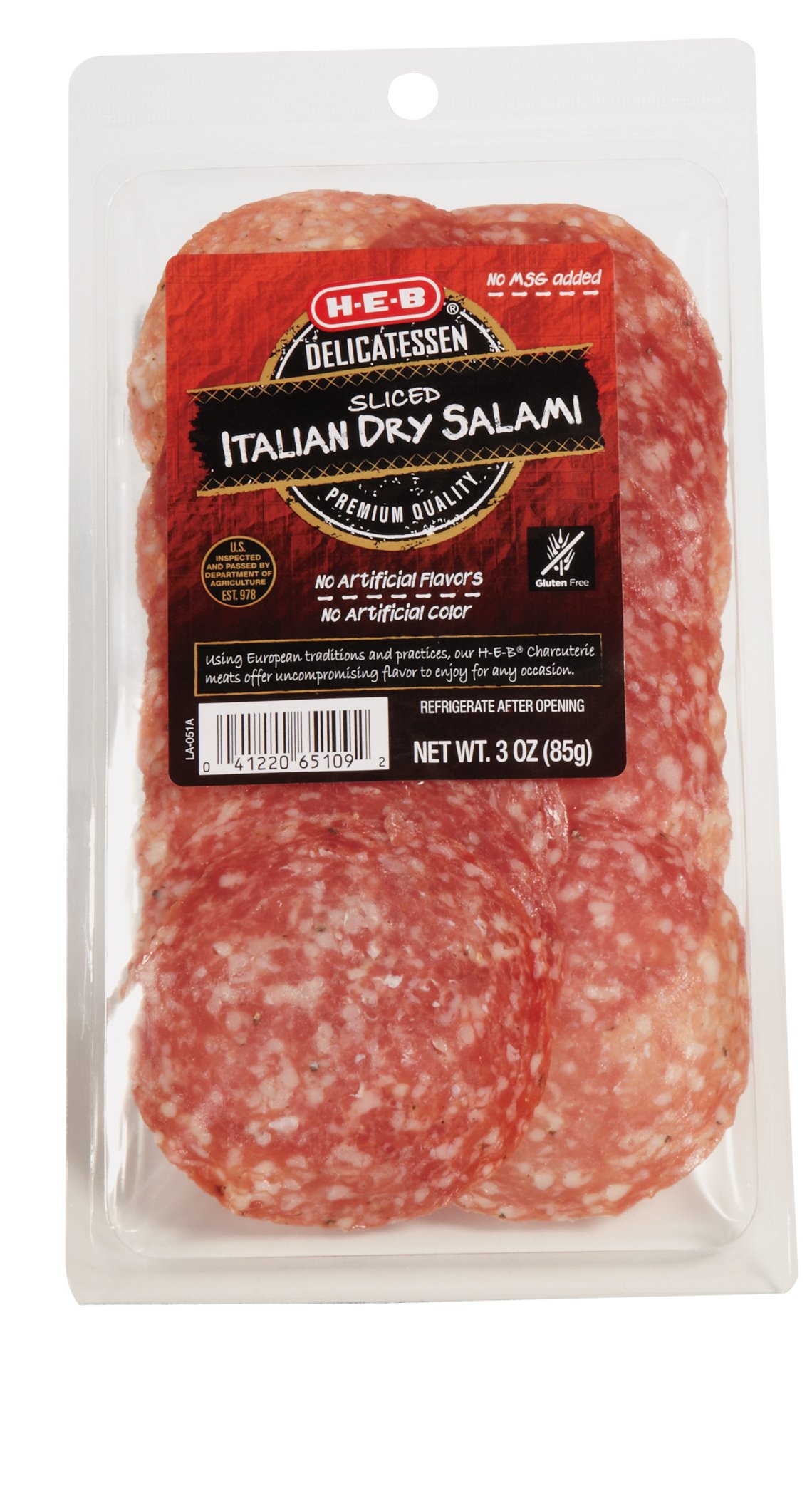 HEB Sliced Italian Dry Salami Shop Meat at HEB