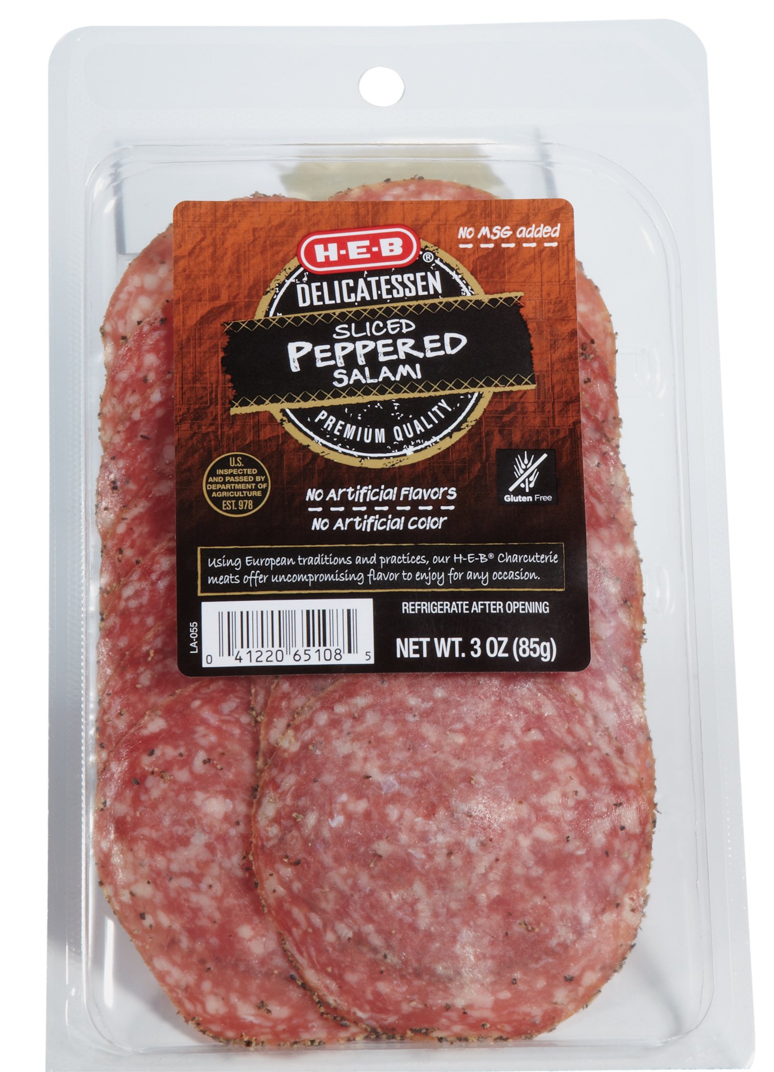 HEB Sliced Peppered Salami Shop Meat at HEB