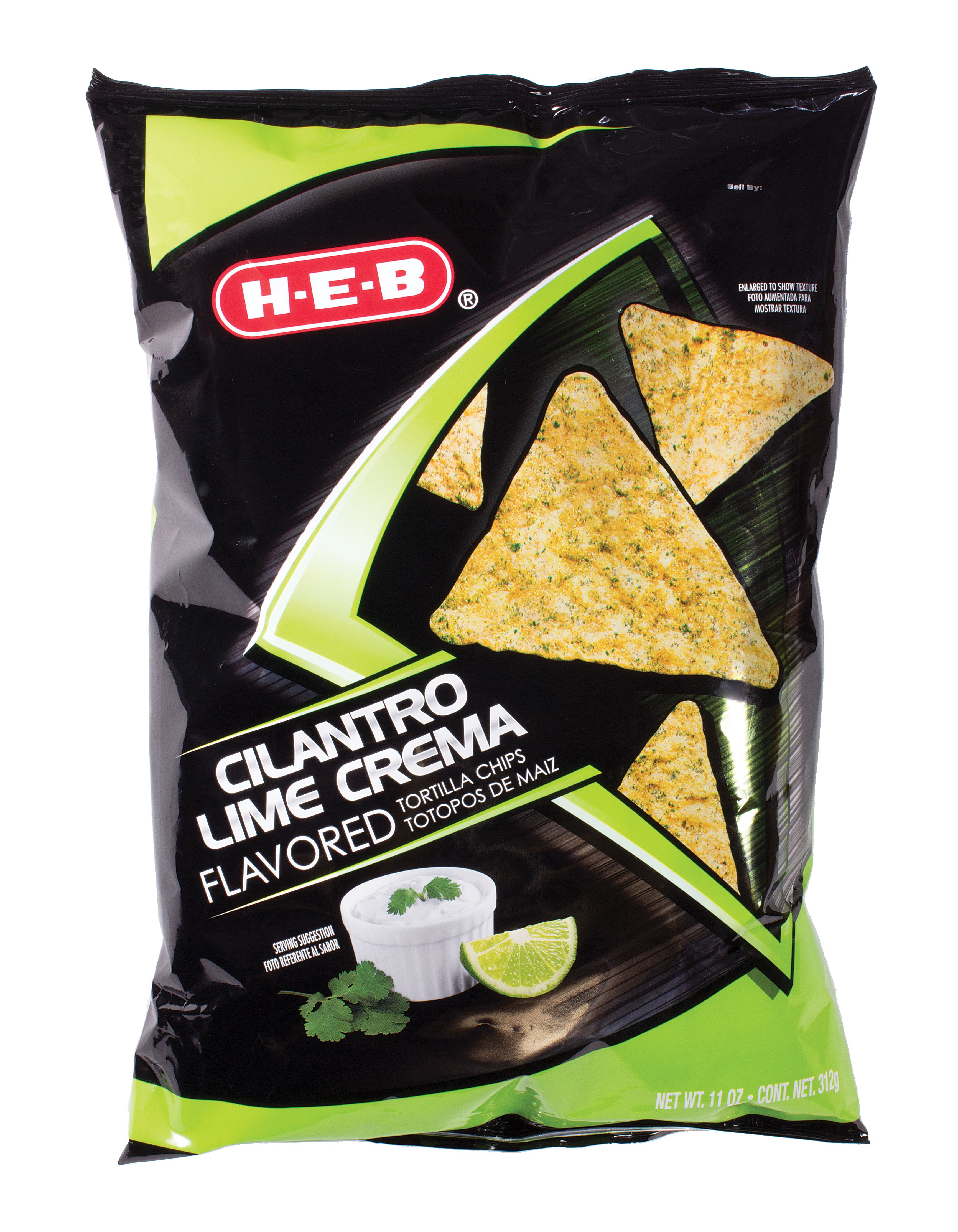 HEB Limited Edition Cilantro Lime Crema Flavored Tortilla Chips