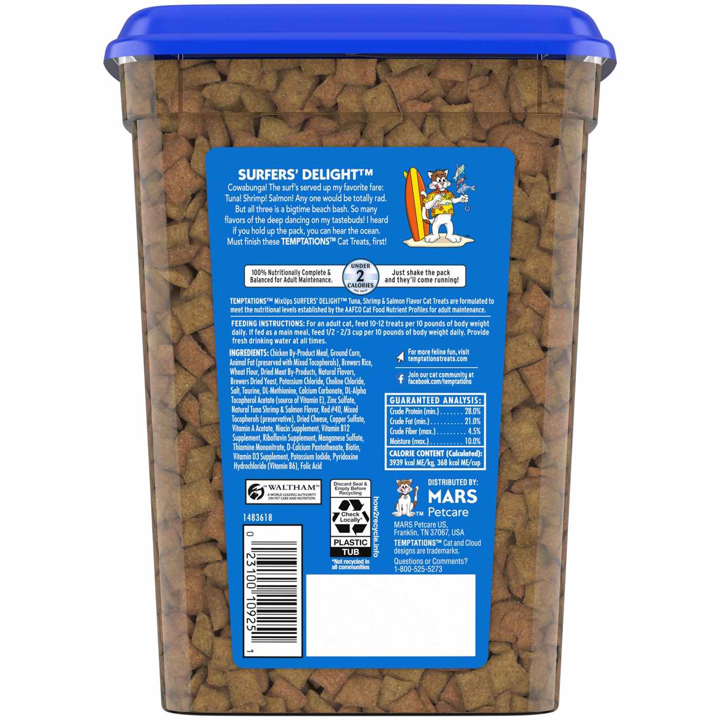 Temptations MixUps Surfer's Delight Flavor Crunchy and Soft Cat Treats; image 2 of 5