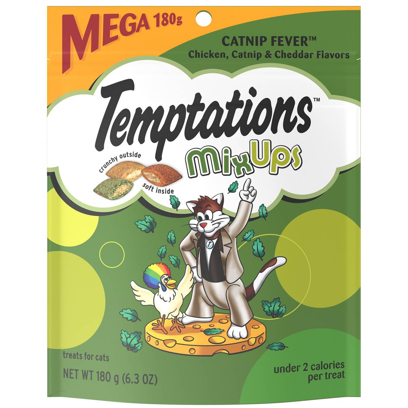 Temptations MixUps Crunchy and Soft Cat Treats Catnip Fever Flavor; image 1 of 5