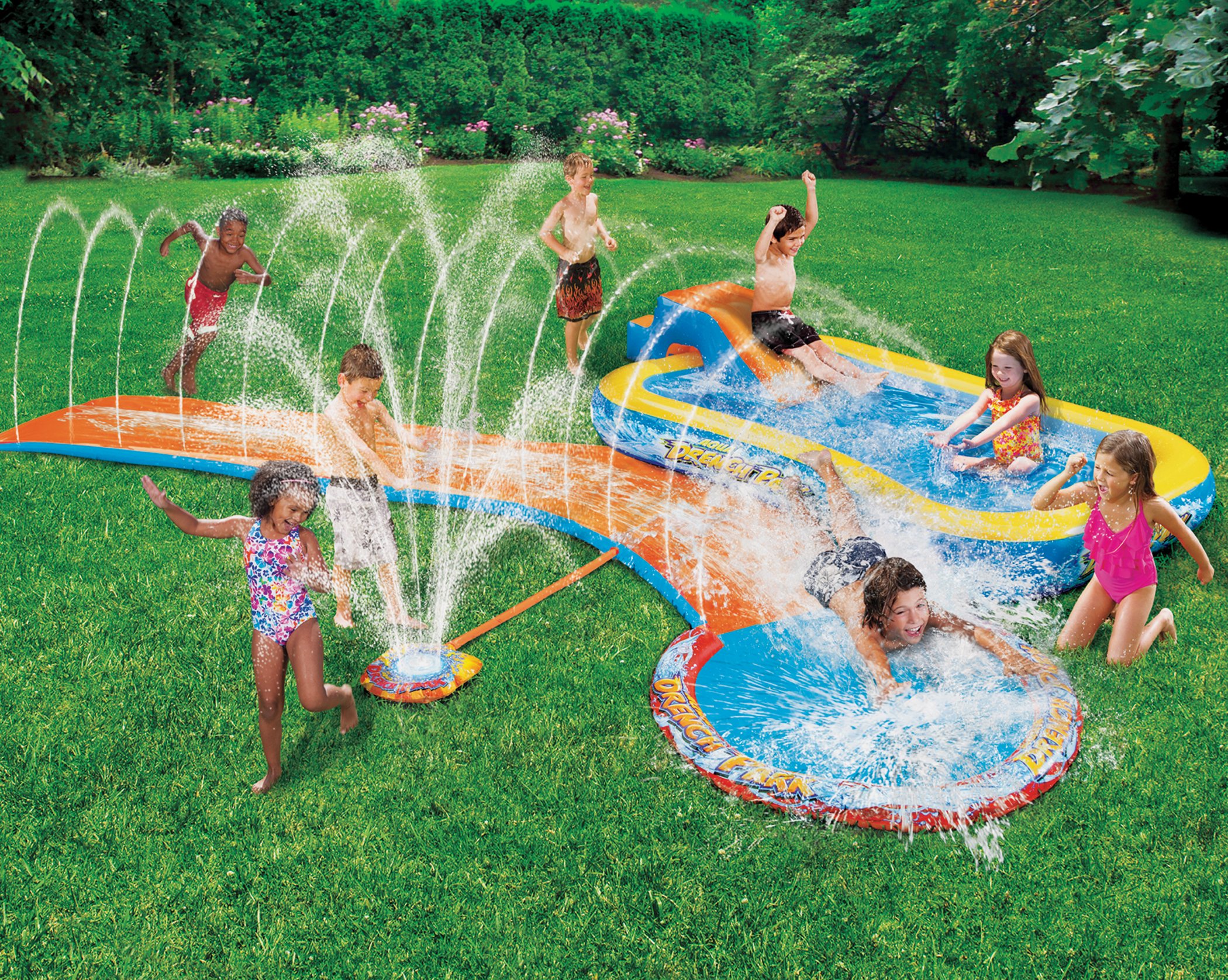 Banzai Aqua Drench 3in1 Splash Park Shop Kiddie Pools at HEB