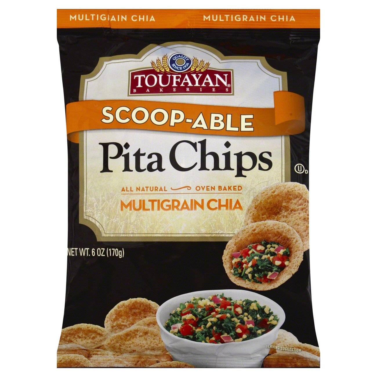 Toufayan Scoopable Pita Chips Multigrain Chia Shop at HEB