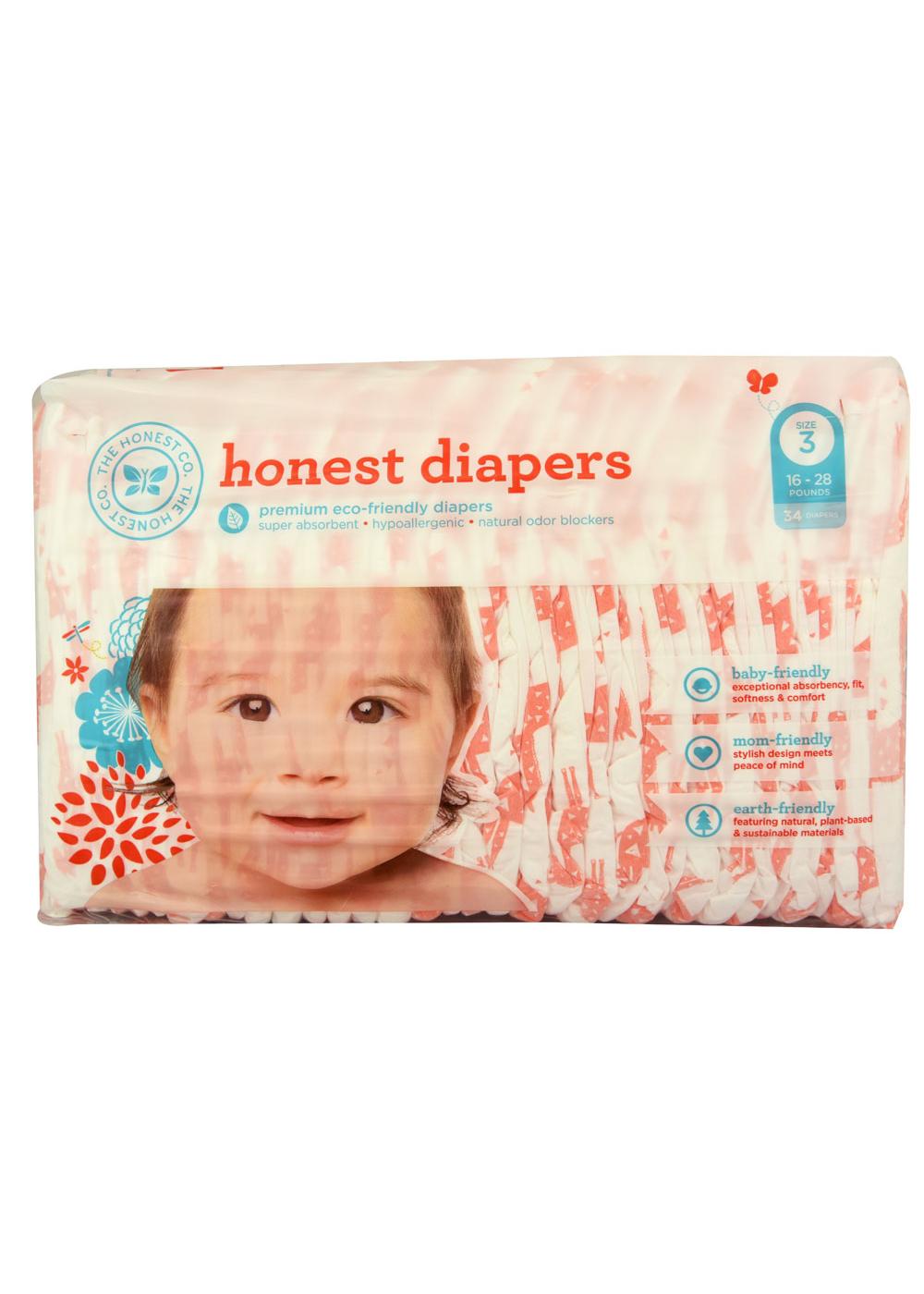 The Honest Company Giraffes Diapers 34 ct; image 1 of 2