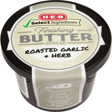 H-E-B Roasted Garlic & Herb Finishing Butter Spread, 3.5 oz