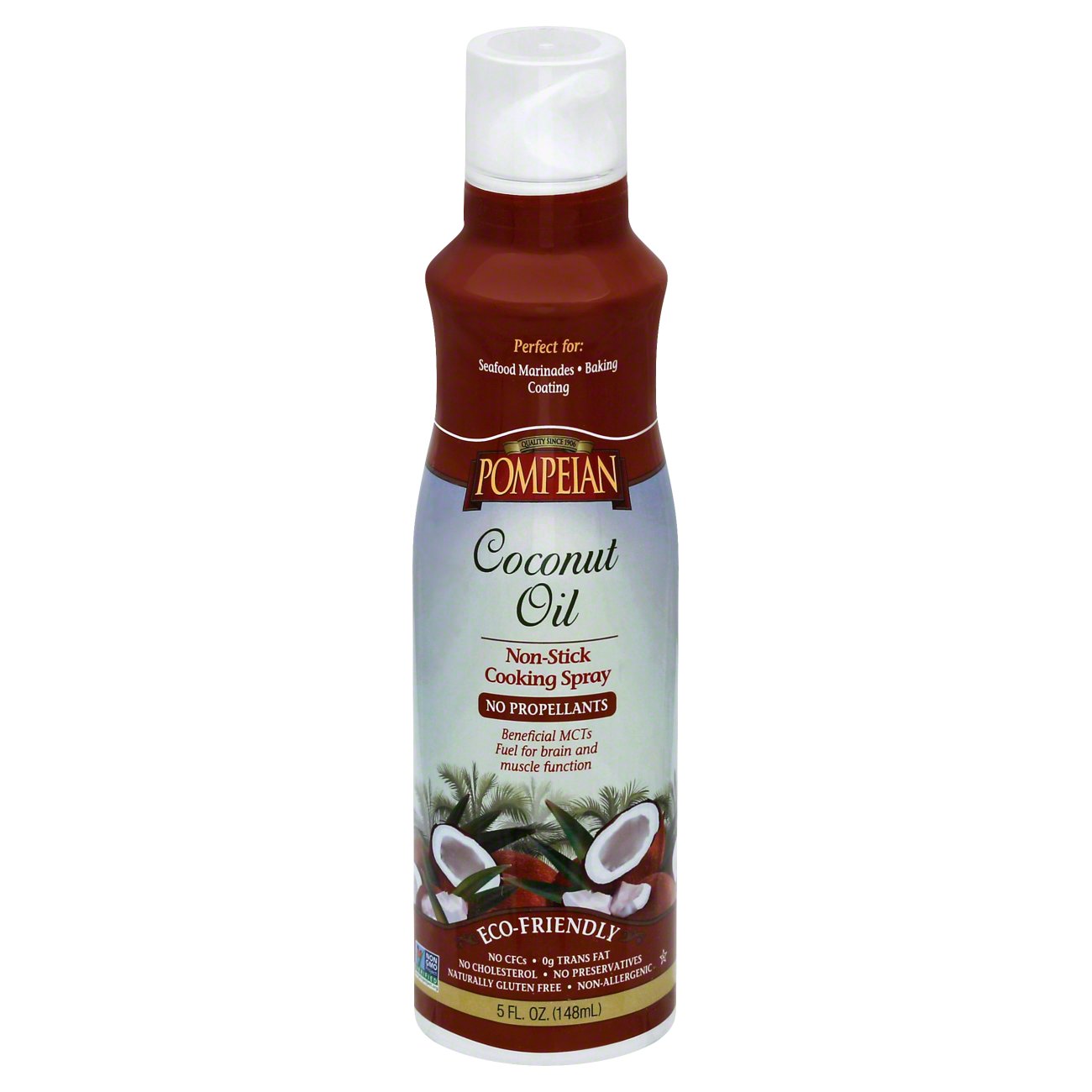 Pompeian Coconut Oil Non Stick Cooking Spray Shop Oils at HEB