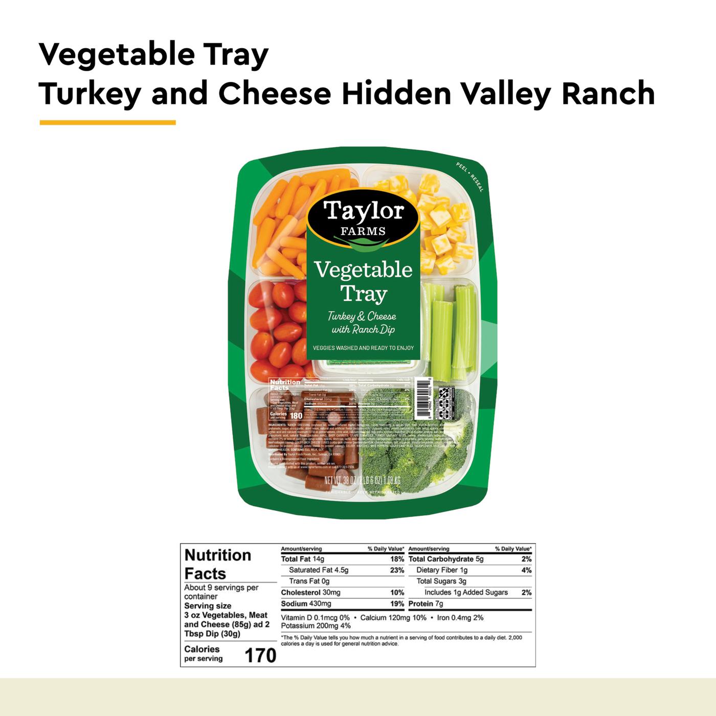 Taylor Farms Turkey & Cheese Vegetable Tray; image 2 of 5