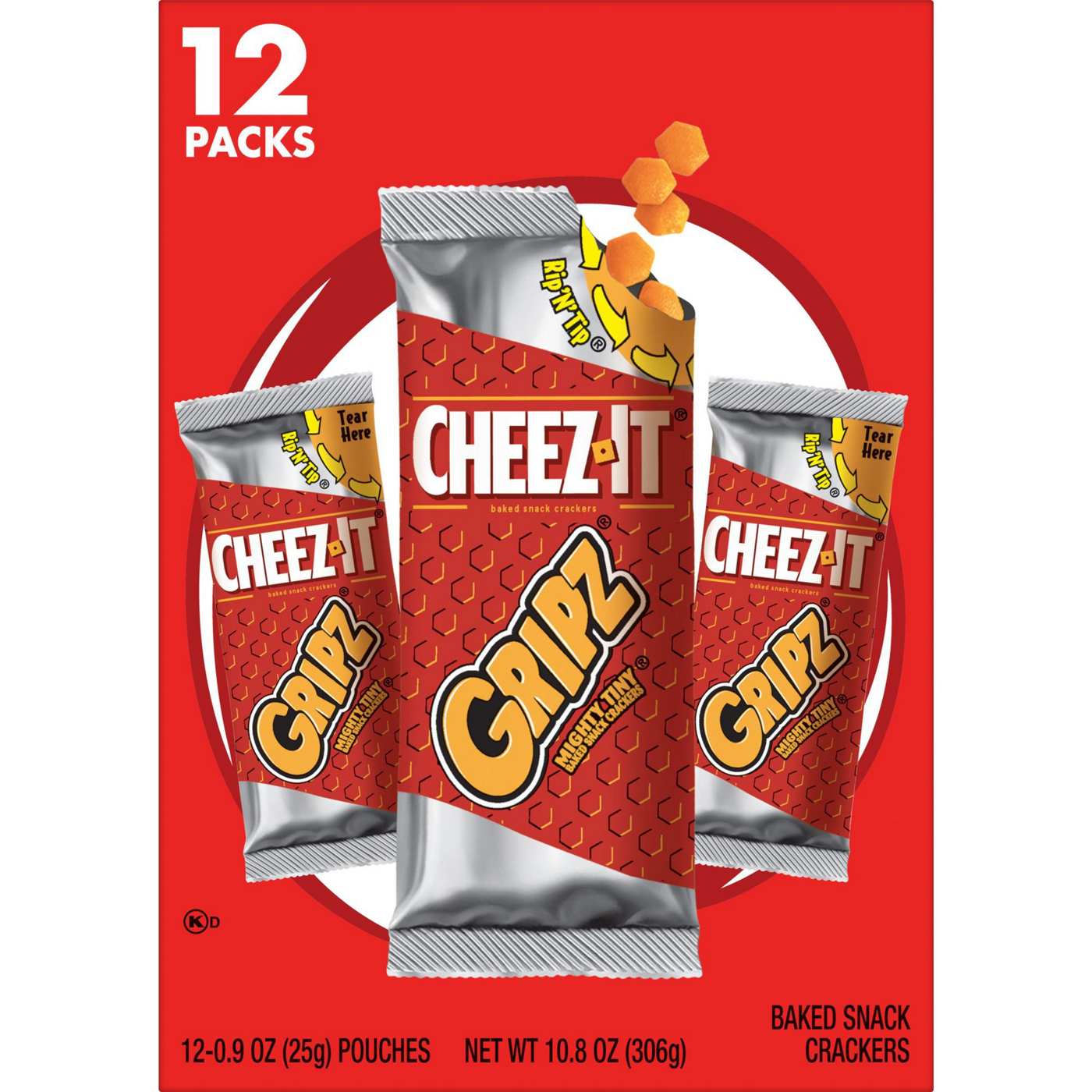Cheez-It Gripz Original Tiny Baked Snack Cheese Crackers; image 2 of 8