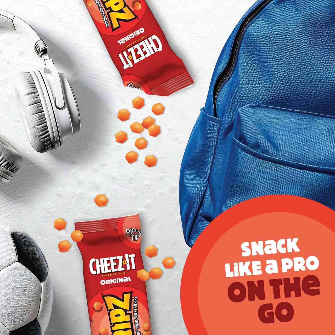 Cheez-It Gripz Original Tiny Baked Snack Cheese Crackers, 10.8 oz; image 6 of 11