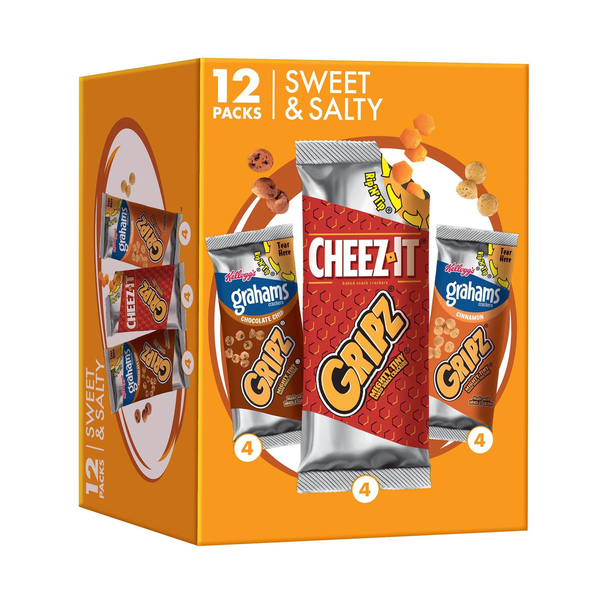 Kellogg's Gripz Variety Pack Tiny Baked Snack Crackers, 11 oz