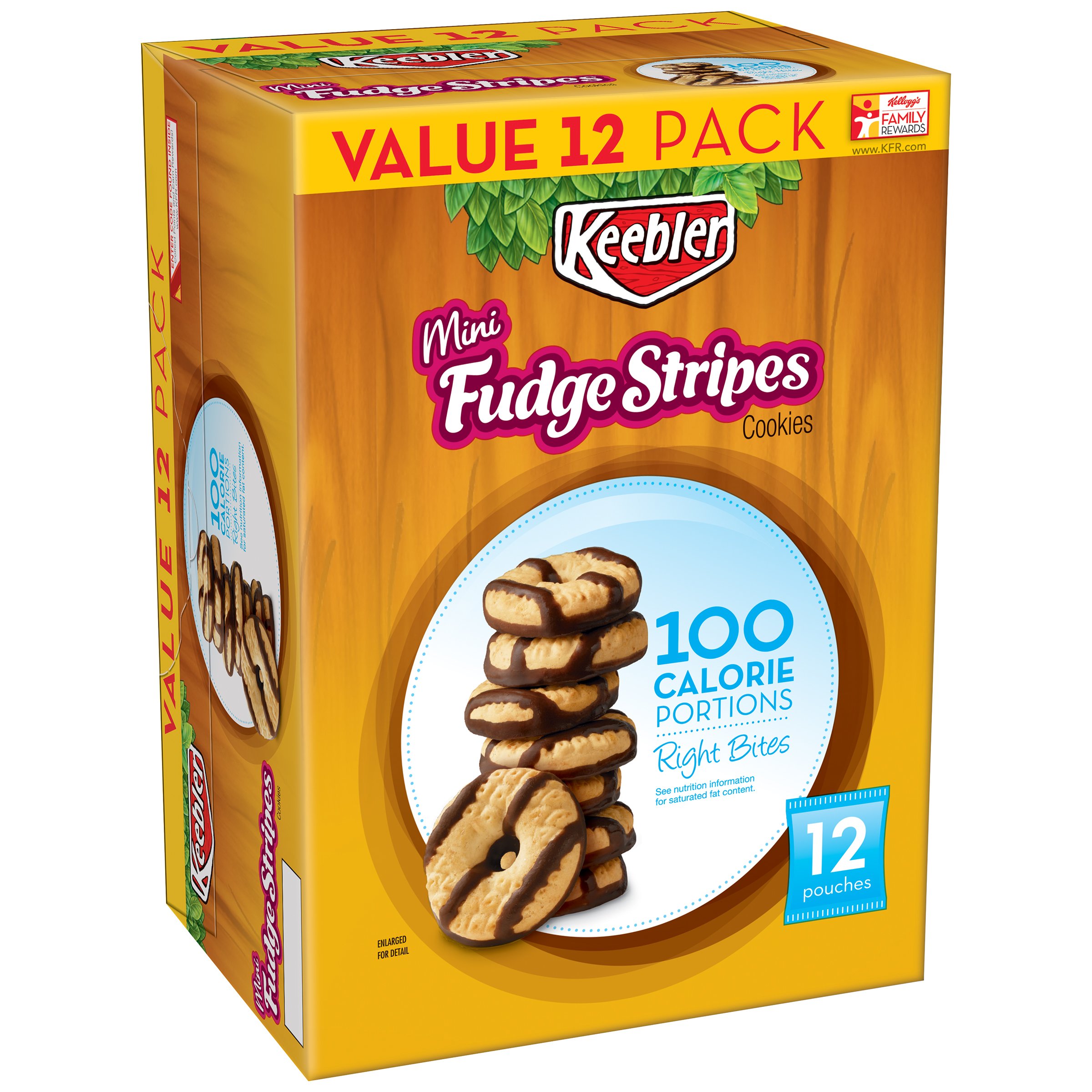 Keebler 100 Calorie Mini Fudge Stripes Cookies - Shop Cookies At H-E-B