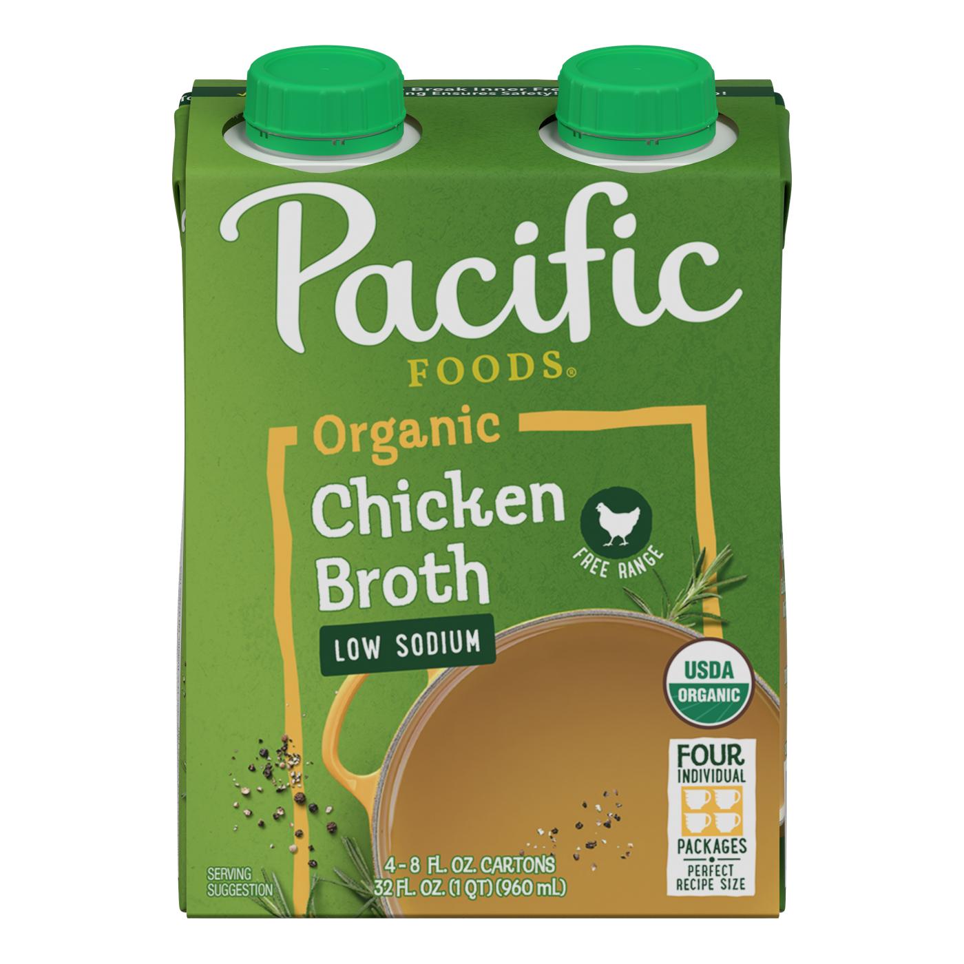 Pacific Foods Low Sodium Organic Free Range Chicken Broth; image 1 of 4