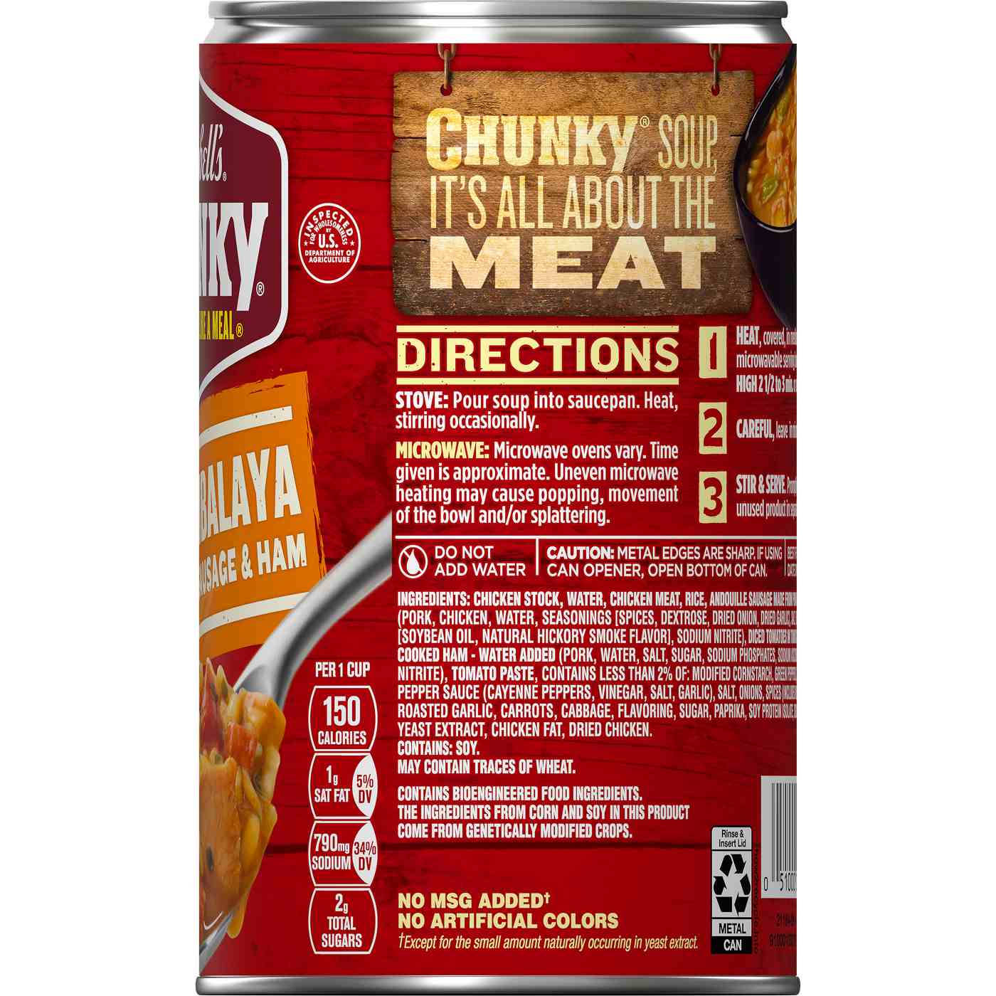 Campbell's Chunky Jambalaya With Chicken, Sausage & Ham; image 2 of 4