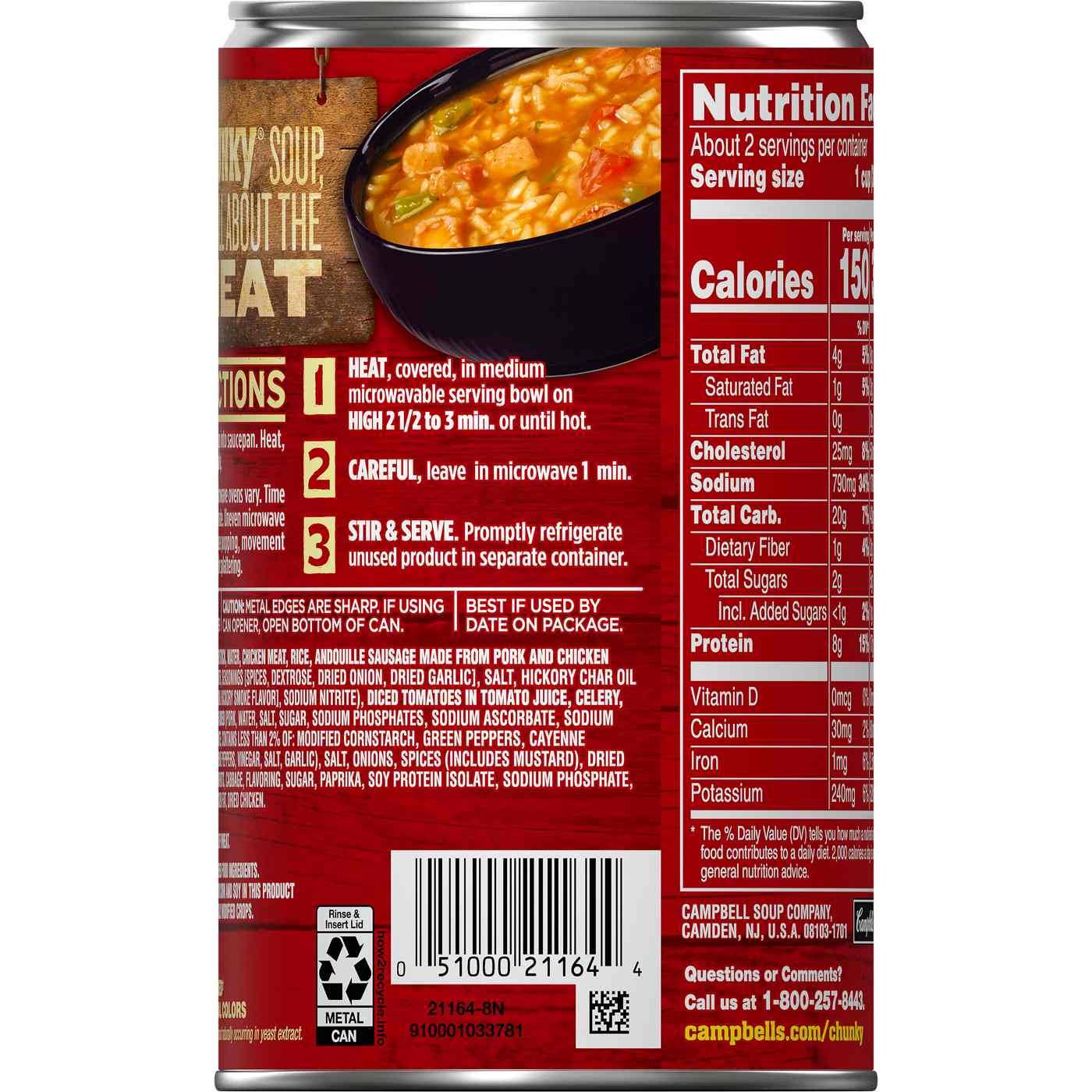 Campbell's Chunky Jambalaya With Chicken, Sausage & Ham; image 4 of 4