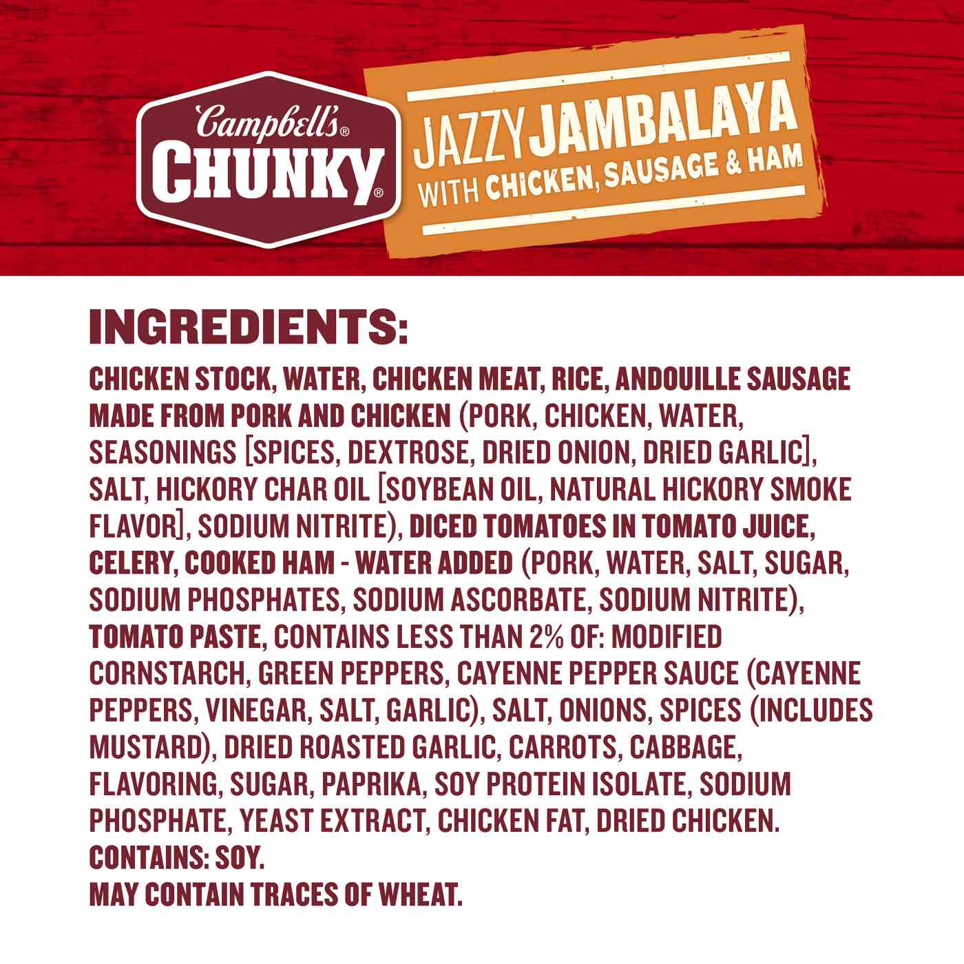 Campbell's Chunky Jambalaya With Chicken, Sausage & Ham; image 6 of 9