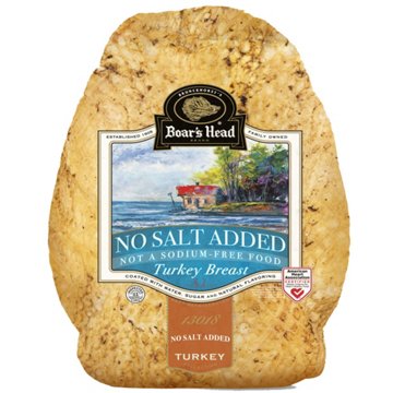 Boar's Head No Salt Added Turkey Breast, Custom Sliced, lb