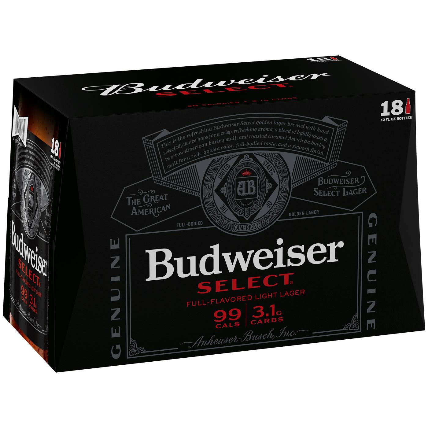 Budweiser Select Light Lager Beer, 18 pack; image 1 of 2