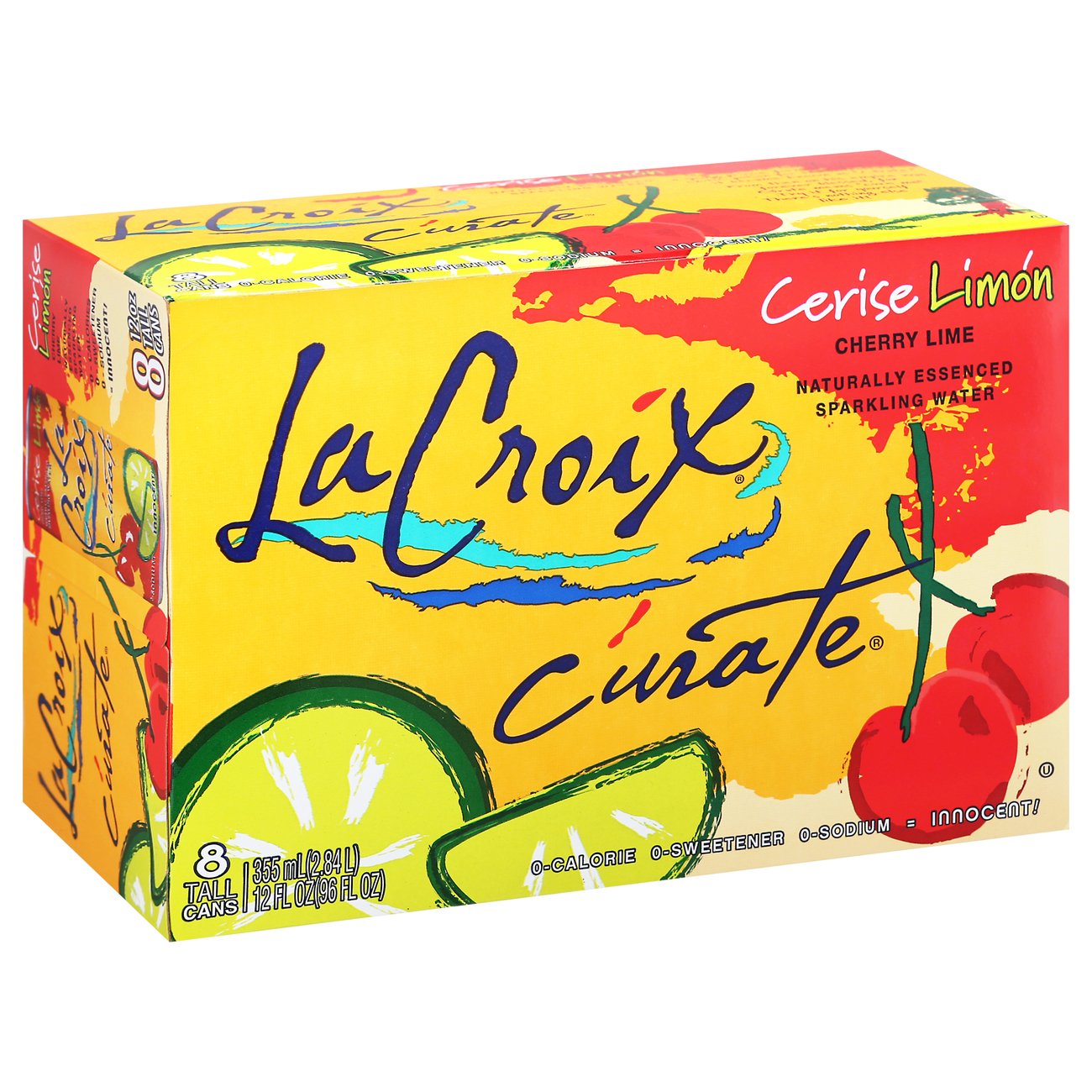 LaCroix Curate Sparkling Cherry Lime Water 12 oz Cans Shop Water at HEB