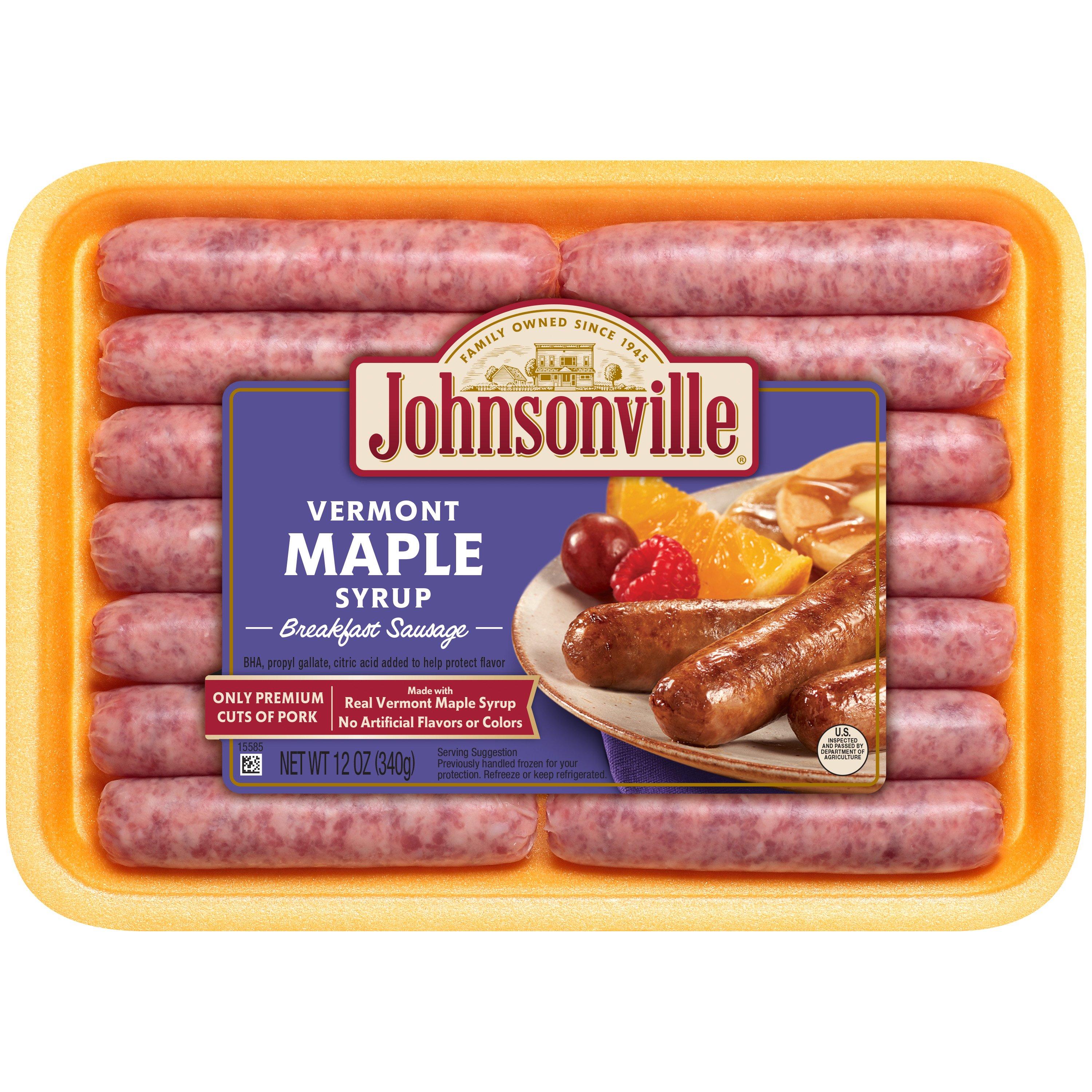 Johnsonville Vermont Maple Syrup Breakfast Sausage Links Shop Sausage