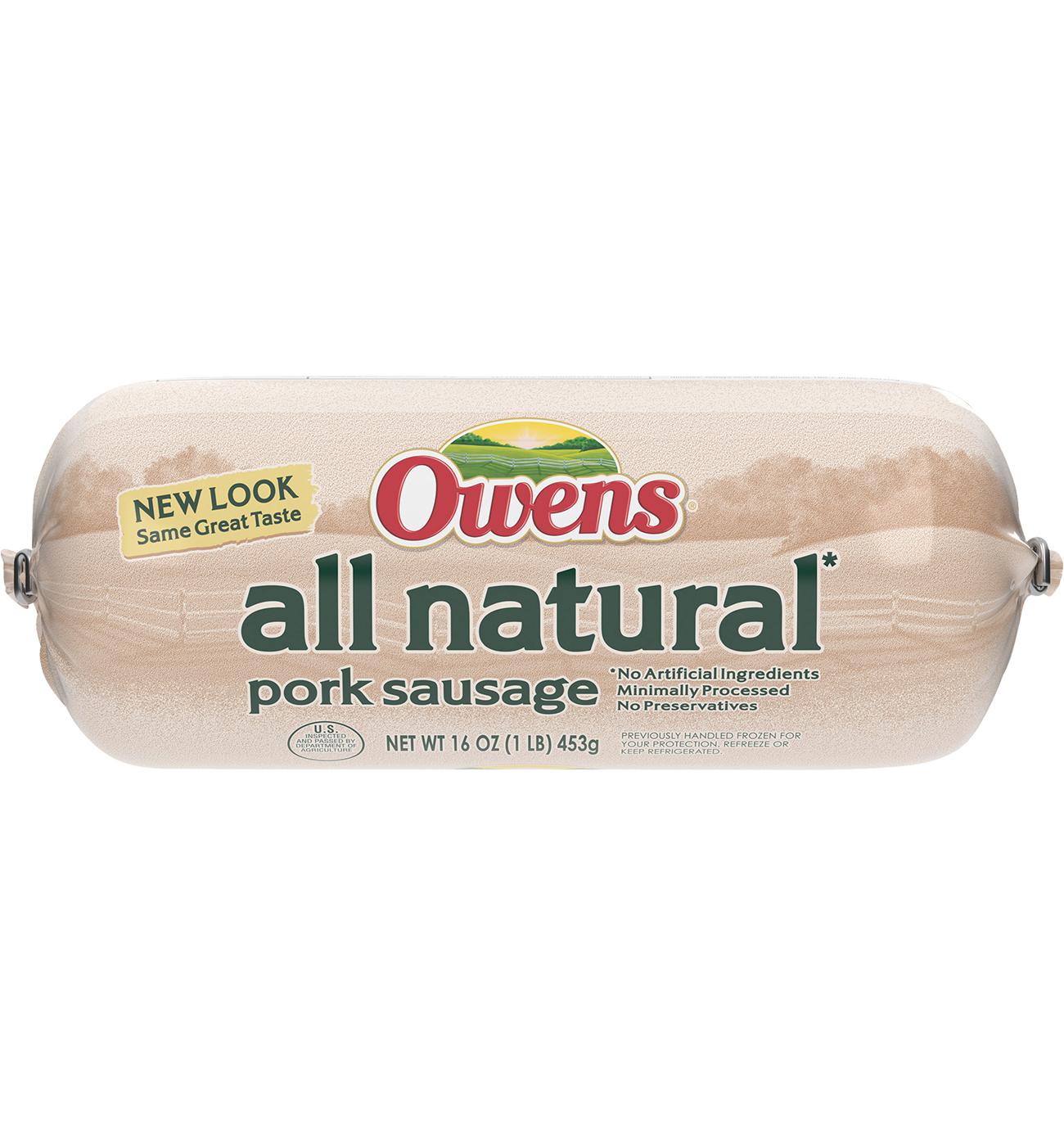 Owens All Natural Pork Breakfast Sausage - Original; image 1 of 2